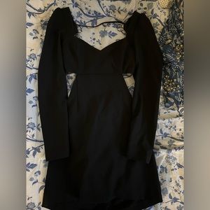 Black Dynamite long sleeve cut out dress